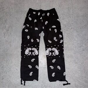 Black Paisley Joggers Size XL